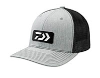 Daiwa D-Vec Rubber Patch Trucker Cap (Grey and Black)