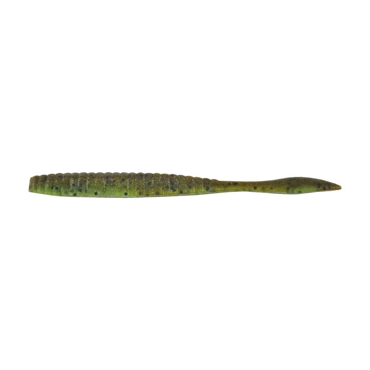 Berkley MaxScent Flat Worm 4.25" (Green Pumpkin-Watermelon) - The Tackle Trap