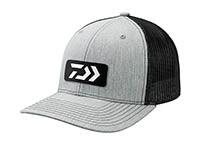 Daiwa D-Vec Rubber Patch Trucker Cap (Grey-Black) - The Tackle Trap