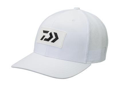 Daiwa D-Vec Rubber Patch Trucker Cap (White-Black) - The Tackle Trap