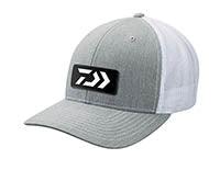 Daiwa D-Vec Rubber Patch Trucker Cap (Grey-White) - The Tackle Trap