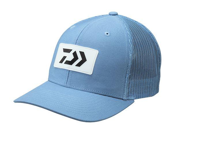 Daiwa D-Vec Rubber Patch Trucker Cap  (Blue-Black) - The Tackle Trap