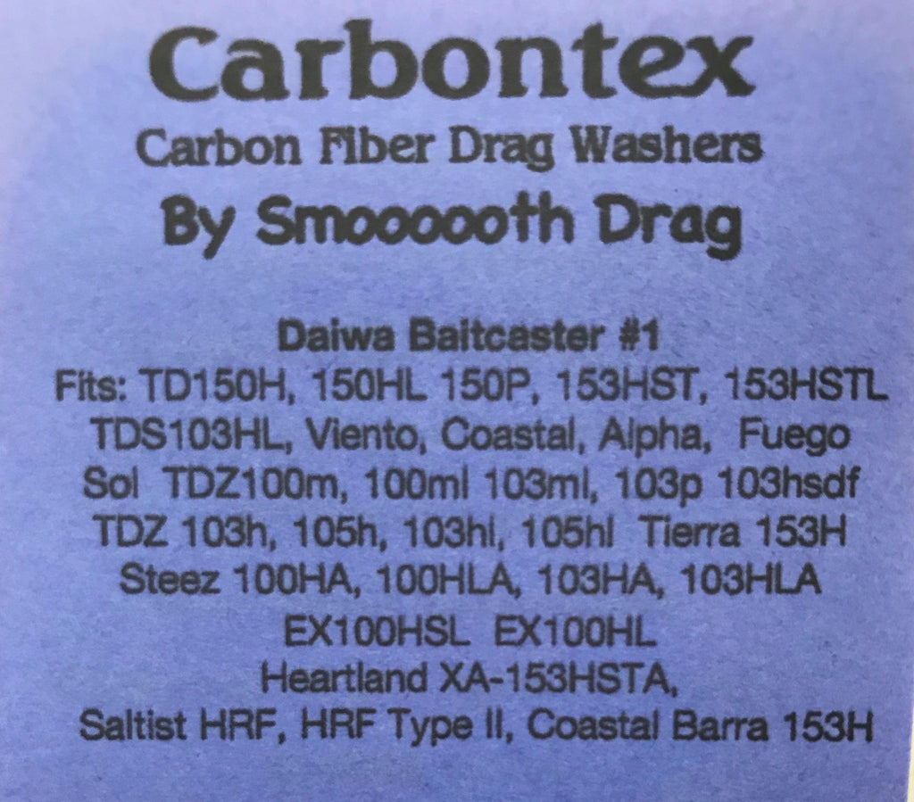 carbontex drag washers daiwa saltist Carbontex Daiwa #1 by Smooth Drag