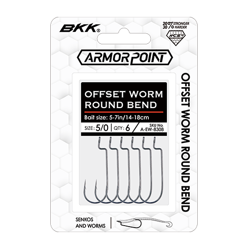 BKK Offset Round Bend Worm Hook