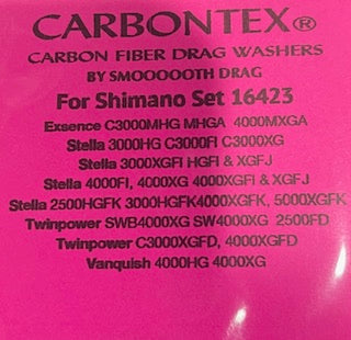 Carbontex by Smooth Drag for Shimano Set 16423