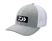 Daiwa D-Vec Rubber Patch Trucker Cap  (Grey and White)