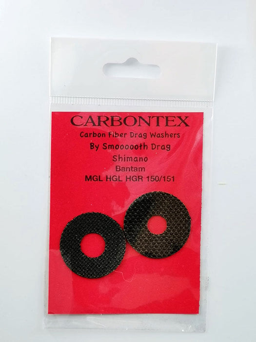 Carbontex Drag Washers by Smooth Drag For Shimano Bantam 150/151 MGL, HGL, HGR