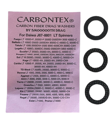 carbontex drag washers daiwa saltist Carbontex Drag Washers by Smooth Drag LT Spinning Reels J67-8801