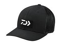 Daiwa D-Vec Embroidered Patch Trucker Cap (Black-Black) - The Tackle Trap