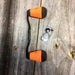 Lew's 95mm Blk Aluminum Handle Kit w- Round Winn Orange - The Tackle Trap